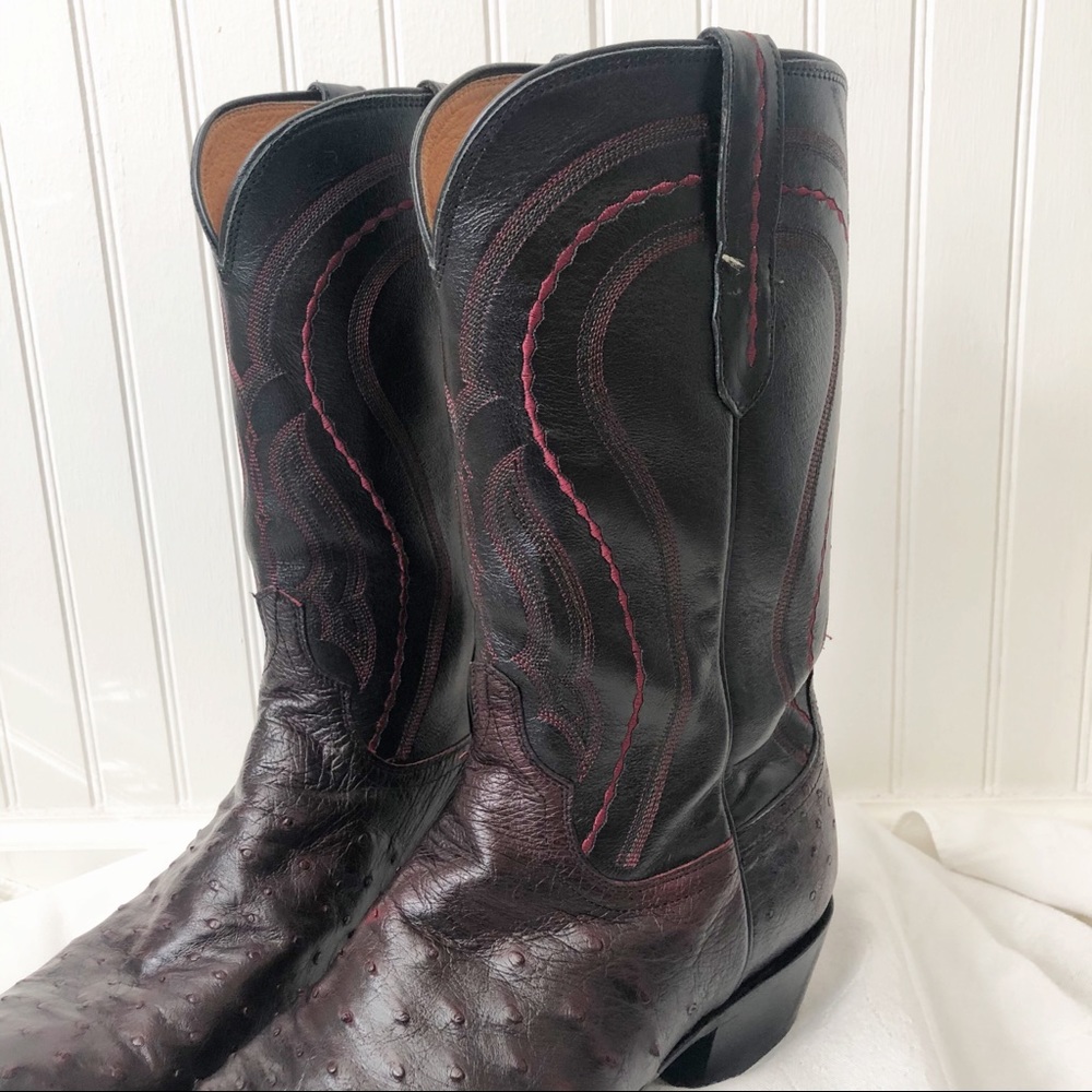 EUC Lucchese Montana full ostrich men’s boots - Picture 2 of 8